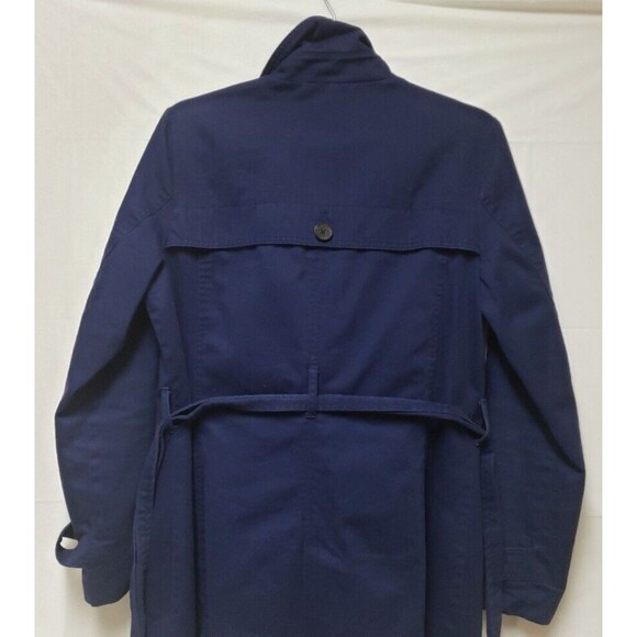 GAP Women's Navy Blue Trench Coat Fully Lined Double Breasted S Pre Owned Good - Picture 4 of 15